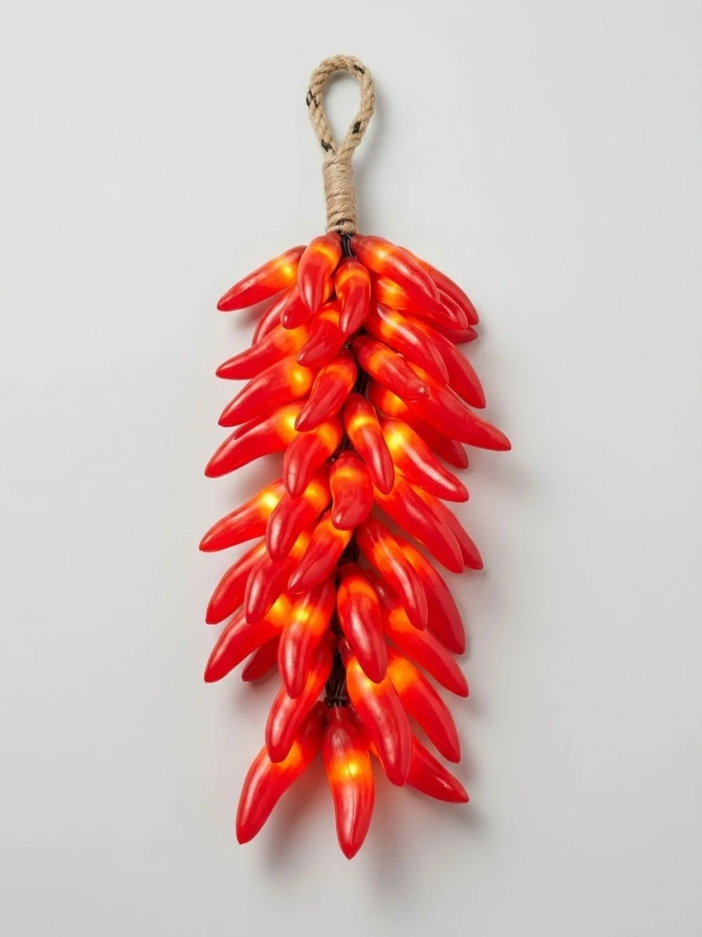 Red Chili Pepper Ristra String Lights Festive Southwestern Kitchen Home Decor